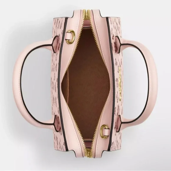 Coach Andrea Carryall Bag With Rose Print In Blush NWT SOLD OUT!!!! - Picture 4 of 6